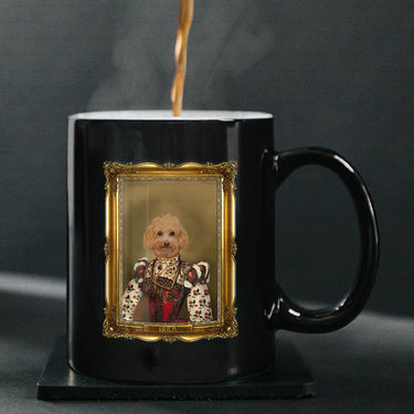 Personalized Dog Gift Idea - Royal Dog's Portrait 34 For Dog Lovers - Black Mug